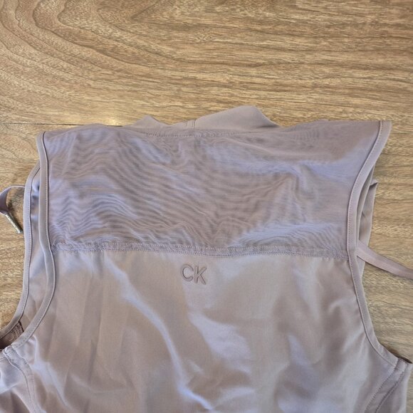 Calvin Klein Performance Dress Womens XS Purple Hooded Sleeveless Zip Pockets - Picture 7 of 13